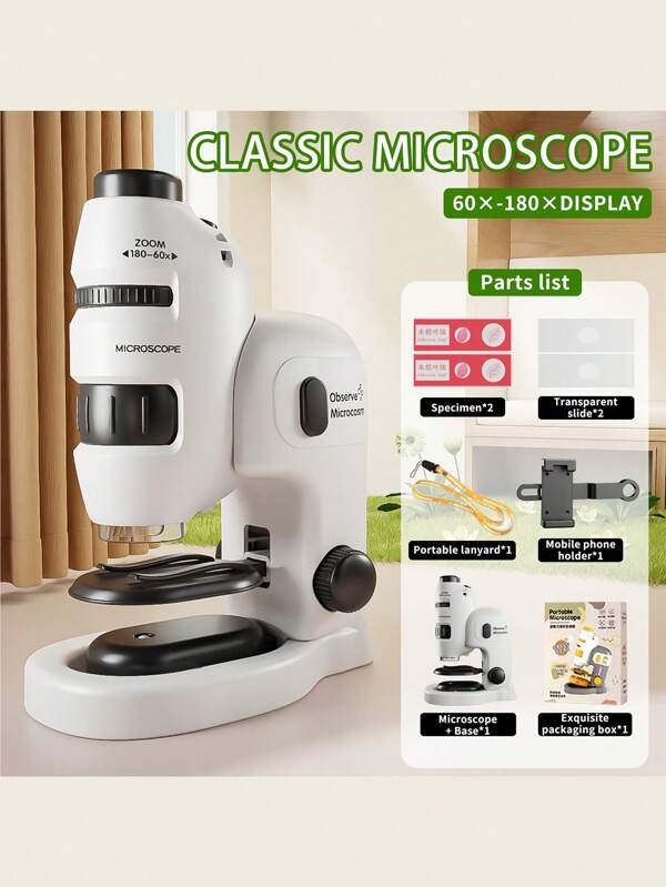Hasbro Microscope Science Toy For Boys – Fun Games & Experiments Kit For Kids | Explore Physics & Chemistry Through Hands-On Learning