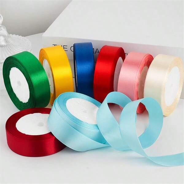 1/8 Stück buntes Geschenkband, Feiertags-/Hochzeitsband, Luftballonband, Geburtstagskuchen-Band, Weihnachtsbaum-Dekoration, Blumenstrauß-Band, Mehrzweck-Schleifenband-Dekoration