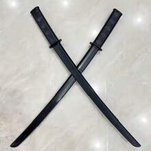 2pcs Samurai Sword Props Set, Expandable Plastic Katana For Role-Playing, Cool And Handsome Collection Decor, Hand Wash/Dry Clean - Multicolor - View 1