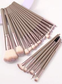 40 PEÇAS Conjunto de Ferramentas de Maquiagem Incluindo [Presente]: 20 Peças Conjunto de Pincéis de Maquiagem + 4 Peças Esponjas de Maquiagem + 4 Peças Mini Esponjas de Maquiagem + 4 Peças Borlas de Pó Triangulares + 4 Peças Mini Almofada de Pó Almofada de Ar + 1 Peça Esponja de Limpeza Facial + 1 Peça Faixa de Cabelo + 2 Peças Alça de Tigela Manual para Evitar que a Água Entre nas Roupas