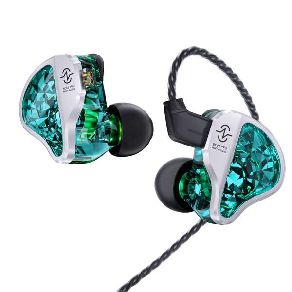 Écouteurs filaires CCZ Harmony BC01 Pro, pilotes hybrides 1DD 1BA, écouteurs intra-auriculaires, armature équilibrée trifréquence, casque d'écoute à isolation phonique, microphone intégré IEM pour jeux et ordinateur portable