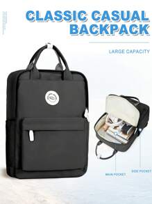 Mochila Escolar Infantil, Mochila de Computador de Lazer Adequada para Notebook de 14 Polegadas/Tablet de 12,9 Polegadas, Mochila Escolar de 20L Simplicidade para Adolescentes, Mochilas para Laptop Leves com Compartimento para Laptop, Mochila de Mão com Vários Bolsos, Múltiplas Cores Disponíveis, Bolsa de 10*5*15 Polegadas