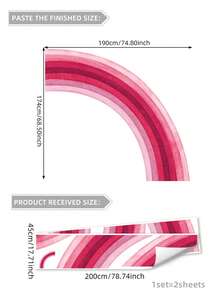 彩虹图案墙贴，彩色自粘墙贴，家居装饰贴纸，墙贴，乙烯基家居装饰贴纸，春季装饰品，让您的家焕然一新，节日装饰贴纸，生日毕业礼物 - 彩色 - 查看 10