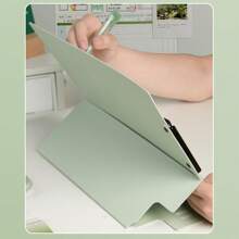 1pc High-Quality Foldable Clipboard, A4 File Folder, Thick Student PP Writing Board Pad, Drawing Board, With Pen Clip, Exam Paper Clip, Meeting Record Clip, Office File Clip, Electroplated Metal Clamp, Multi-Function Binder, 2-Gear Adjustable Vertical Secretary Clip, Muted Color, Fresh And Simple Color, Expansion Reading Clip, Business Office, Back To School / Graduation Season Gift,School Supplies