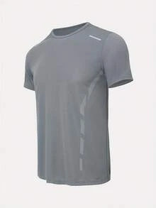 4pcs/Set Men's Loose Fit Short Sleeve T-Shirts, Breathable & Quick Dry, Casual Home Wear & Sportswear - Multicolor - View 4