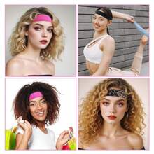Dimeho 3 Pieces Elastic Band For Wigs Adjustable Wig Band Wig Grip Headband Waterproof Wig Grip Headband Non-Slip Wig Grip Band Seamless Headband For Women Men Sports - 1 - 查看 5