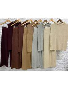 Women Sweater Co-Ords - Rust Brown - View 5