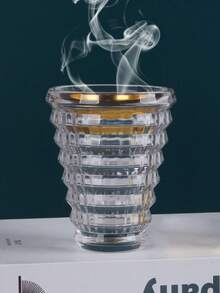 1 Set de quemador de incienso de vidrio minimalista, decoración del hogar de estilo nórdico creativo, elegante y versátil, adecuado para decoración del hogar, boda, fiesta, café, sala de estar, comedor, dormitorio, baño, bar, cena romántica, accesorios de boda, decoración de escritorio, también se puede regalar a amigos, esposa, graduación, damas, regalos de invierno, aplicable durante todo el año - Dorado - Ver 16