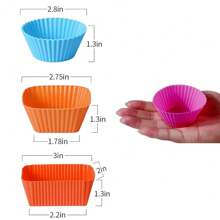 Divisor de Lancheira de Silicone, Formas de Cupcake de Silicone, Copos de Silicone para Muffin, Acessórios de Bento Box para Crianças, Formas de Cupcake Reutilizáveis, Formas de Cozimento Resistentes a Altas Temperaturas, Adequadas para Forno e Fritadeira Elétrica, Suprimentos de Cozinha e Escola, Itens Essenciais Escolares, Volta às Aulas