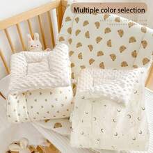 1 件装柔软毛绒婴儿床床垫，0-3 岁四季通用，双面可水洗，超柔软亲肤，婴儿房儿童靠垫，新生儿礼物