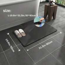 Super Absorbent Silicone Bath Mat - Quick Dry, Anti-Slip Absorbent Floor Mat, Soft & Comfortable, Suitable For Bathroom, Shower, Laundry Room, Bedroom, Living Room, Entryway, Kitchen, Machine Washable & Hand Washable