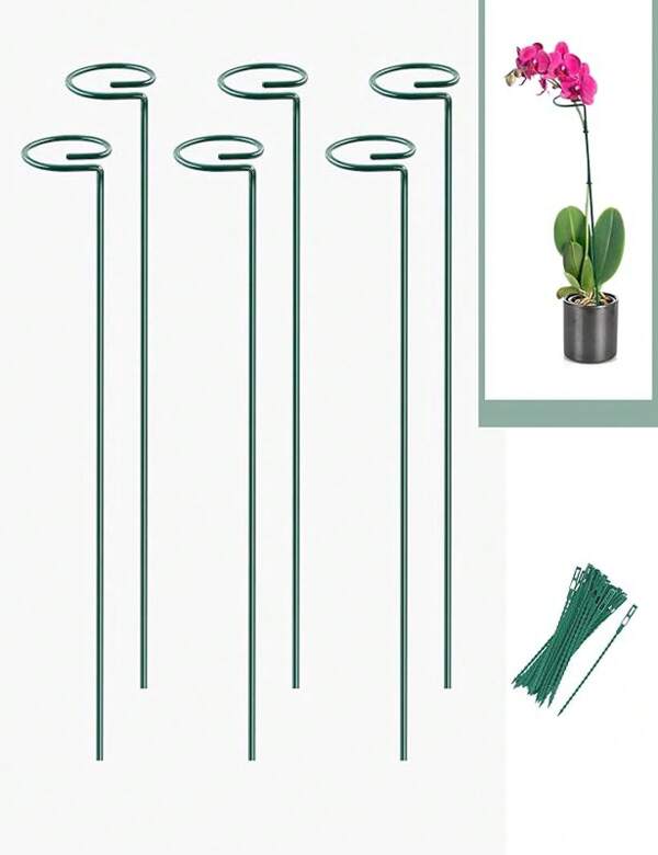 Joyhalo 16 Pack Plant Stakes For Indoor Plants, 12 Inch And 16 Inch Garden Stakes, Adjustable Plant Support Sticks For Tall Plants As Tomatoes Beans Orchid Vegetable