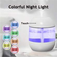1pc USB Cold Mist Humidifier | Colorful Gradient Nightlight, Suitable For Quiet Air Humidifiers In Bedroom, Nursery, Office, And Indoor Plants,The Perfect Gift - White - View 7