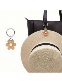 Bärbar hängande hattklämma för väska Handsfri blomformad hatthållare Lätt hängande hattklämma Resor - Multifärgad - Visa 5