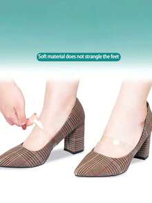 Adjustable Transparent Shoelaces: Silicone Invisible High Heel Ankle Strap - Non-Slip, Comfortable - Multicolor - View 9