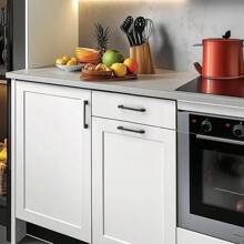 Aluminum Alloy Matt Black Handle Cabinet Door Handles And Pulls Cupboard Wardrobe Kitchen Drawer Knobs