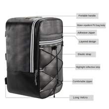 Bicycle Rack Bag, Bicycle Rack Bag With Rain Cover - 12L Waterproof Reflective Bicycle Saddle Bag For Commuting Outdoor Cycling - 黑色 - 查看 5