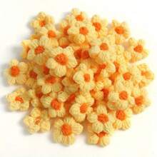 10/20/50 PZ fiori a uncinetto misti a colori, fiori in lana fatti a mano colorati come accessori da cucire, piccoli fiori gonfi per bricolage, rifiniture per specchi, fasce per capelli, cappelli e accessori per abbigliamento, accessori per feste, forniture per uncinetto