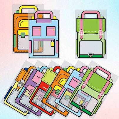 20 Pcs/40 Pcs Gift Packaging Supplies, Gift Bags, Transparent Hand Bags, Backpack Pattern Gift Packaging Bags, 3 Mixed Pattern Styles, Birthday Festival Graduation Party Back To School Event Party Gift Bags, Learning Gift Encouragement Gift Decoration Hand Bags, Gift Storage Bags, Home Office Storage Supplies, Party Small Gift Packaging Decoration