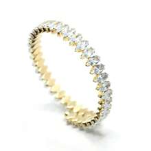 1pc Olive-Shaped Zirconia Plated Gold Elastic Bracelet, Fashion Luxury Gift For Women, Suitable For Daily Wear