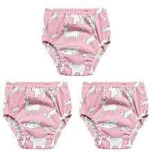 4 pièces de couches lavables et réutilisables pour bébé, étanches, respirantes, 6 couches de protection, 100% polyester, doublure et tissu extérieur imperméable, avec fonction anti-fuite, culottes de propreté, sous-vêtements pour bébé, cadeau de bébé