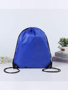 1pc Waterproof Lightweight Drawstring Bag, Large Capacity Backpack, Outdoor Sports Backpack For Cycling Walking Running, Simple Casual Solid Color Backpack For Men And Women - Multicolor - View 5