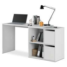 Duehome Mesa de escritório multiposições Spacio - Artik Branco (Branco Mate) - Ver 3