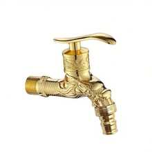 Robinet de jardin mural vintage en bronze - Monotrou, noyau de vanne en laiton pour machine à laver, comprend le matériel d'installation - Doré - Voir 11