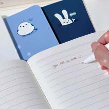 1 pezzo/4 pezzi Quaderno minimalista A5/B5 spesso, di alta qualità e stile estetico Ins, con copertina a motivi animali/cartoni animati, pagine interne spesse, blocco note portatile, quaderno semplice, per lo studio del vocabolario, per appunti, per ufficio/scuola, regalo per il ritorno a scuola, regalo di compleanno/Natale/Ognissanti/Ringraziamento, premio scolastico, forniture scolastiche, ritorno a scuola