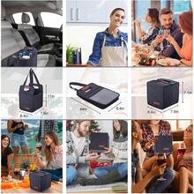 4 Cup Drink Carrier With Handle Reusable Insulated Drink Caddy Drink Holder For Car Folding Portable Coffee Cup Holder Bag For Travel And Delivery3yy2 - DarkGray-4Cups - View 5