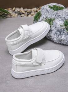 1 par de zapatos planos atléticos con gancho y bucle antideslizante para niños y niñas, adecuados para todas las estaciones