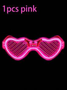 Gafas con forma de corazón con LED para suministros de fiesta en la oscuridad, gafas de sol con forma de corazón con LED, gafas luminosas, suministros de fiesta que brillan en la oscuridad, gafas con LED neón que brillan, gafas con LED para suministros de fiesta que brillan en la oscuridad, gafas de sol brillantes, suministros para fiestas al por mayor, fiestas de carnaval, Hawái, temporada de graduación, decoraciones para fiestas de cumpleaños, suministros para fiestas solteras