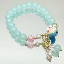 1pc Maneki-Neko Style Bracelet, Unique Forest Element Design Suitable For Daily Wear For Women, Perfect Gift For Family And Friends