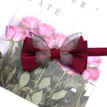 Creative Butterfly Bow Tie Men Necktie Solid Color Adjustable Soft Textured Bowknot Bridegroom Groomsman Cravat