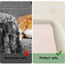Furniture Pet Protectors Sofa Protector Cats Couch Corner Protectors  Scratch Furniture Protector Corner Beige 15.8*78. - Yellow - View 4