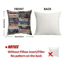 1 Vỏ gối hình nhân vật phim cổ điển - Polyester, có thể giặt bằng máy, khóa kéo, đệm ghế sofa trang trí cho phòng khách, trang trí phòng khách | Vỏ gối cổ điển | Vải bền, trang trí phòng chiếu phim - Nhiều màu - Xem 4