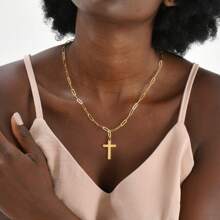 Collar cruzado minimalista y versátil de moda para mujeres