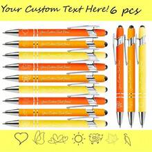 6/12/30 buah Pulpen Ballpoint Logam Kustom Personalisasi, Tulisan Halus, Alat Tulis Kantor Sekolah dan Bisnis, Tinta Hitam, Hadiah Personalisasi, Kembali ke Sekolah, Terukir, Hadiah Apresiasi Karyawan - MultiWarna - View 8