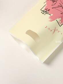 10/25/50个装米色感谢礼品袋，米色感谢文字图案小礼品袋，节日派对回礼袋，感恩节派对回礼包装袋，派对糖果袋，婴儿派对宾客感谢包装袋，派对装饰 - 米黃 - 查看 10