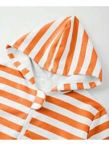 Poncho con capucha y cierre para niños, bata de playa con bolsillo, toalla de baño para niños y niñas - Azul - Ver 10