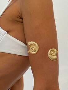 1 件复古波西米亚海洋主题金属金色装饰手链，适合女性日常和节日身体链装饰 - 珍珠海星(0387) - 查看 15