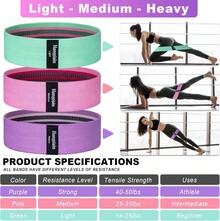 Resistance Bands Working Out, 3 Levels Exercise Bands Workout Bands Set Women Men, Booty Bands Home Fitness, Gym, Yoga, Pilates