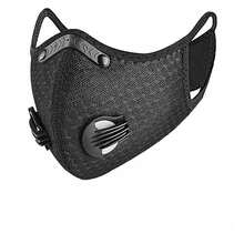 1 Pc Black Mesh Breathable Reusable Activated Carbon Filters Face Mask Sun Protection And Dust Prevention Riding Face Mask Ski Masks - Black - View 13