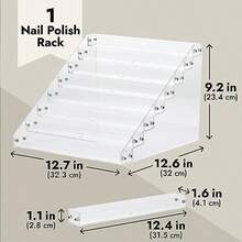 Go Go Go 8 Tier Clear Acrylic Nail Polish Display Rack With 96 Bottle Capacity Organizer For Salons 12.75 X 12.5 X 9.25 In Nail Polish Organizer Rack - 如圖 - 查看 6