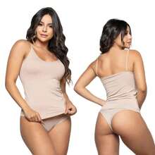 Blusa Segunda Pele Regata Feminina Básica Neutra Usar de Baixo de Roupa Não Marca Sutiã Zero Transparência Thais