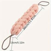 1 件/套 带编织手柄的去角质背部磨砂膏 - 家用沐浴身体泡沫网 - 男女通用网状淋浴背部磨砂膏 - 彩色 - 查看 8