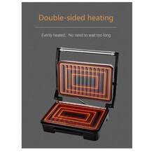 SOKANY Máquina de desayuno 3 en 1, potencia de 750W, expandible, cocción por ambos lados, calentamiento uniforme, revestimiento cerámico, mango resistente al calor, color plateado, ideal para el desayuno y la parrilla en el hogar - Tipo de Enchufe A USA (110-127V) - Ver 6