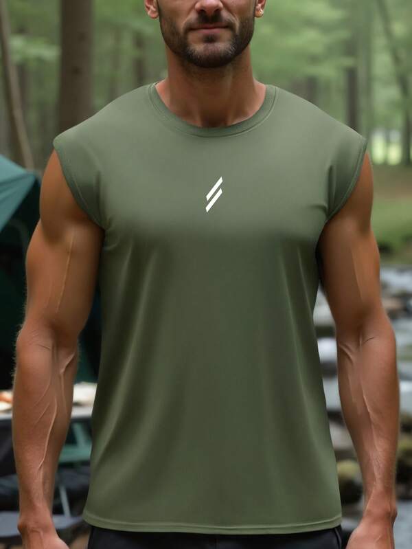 Herenvest met brede schouders voor de sportschool, lichtgewicht ademend materiaal, geschikt voor boksen, cardio en krachttraining, sportief design voor zweterige zomertrainingen