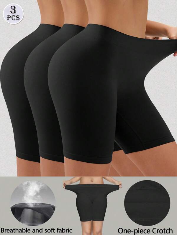3 Packs Slip Shorts Women Comfortable Seamless Smooth Slip Shorts For Under Dresses