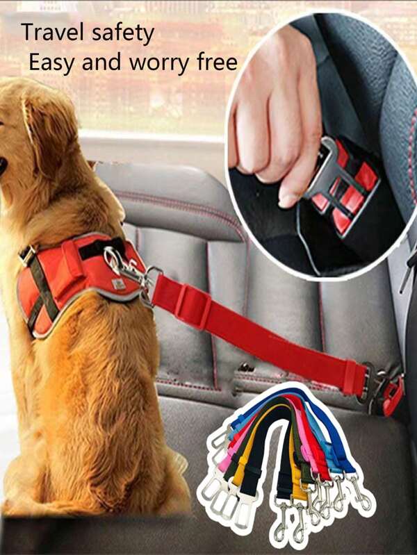 1 Pet Car Seat Belt, Dog And Cat Retractable Fixed Seat Belt, Pet Supplies, Pet Car Seat Belt Buckle, Pole Traction, Retractable Cat And Dog Harness, Dog Collar Accessories, Pet Outdoor Supplies Dog Car Seat Car Seat Covers Dog Car Seat Cover Pet Car Seat